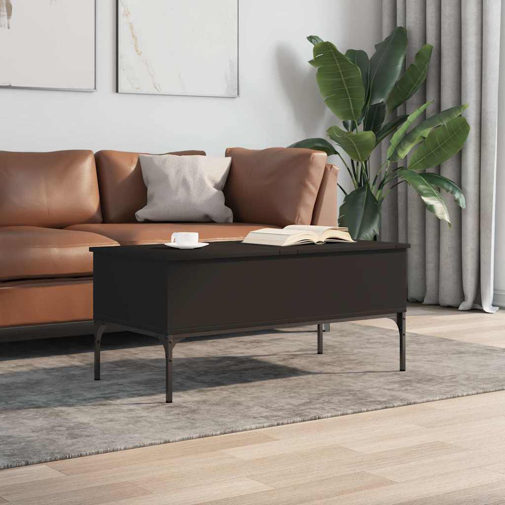 vidaXL Stolik kawowy, czarny 100x50x45 cm