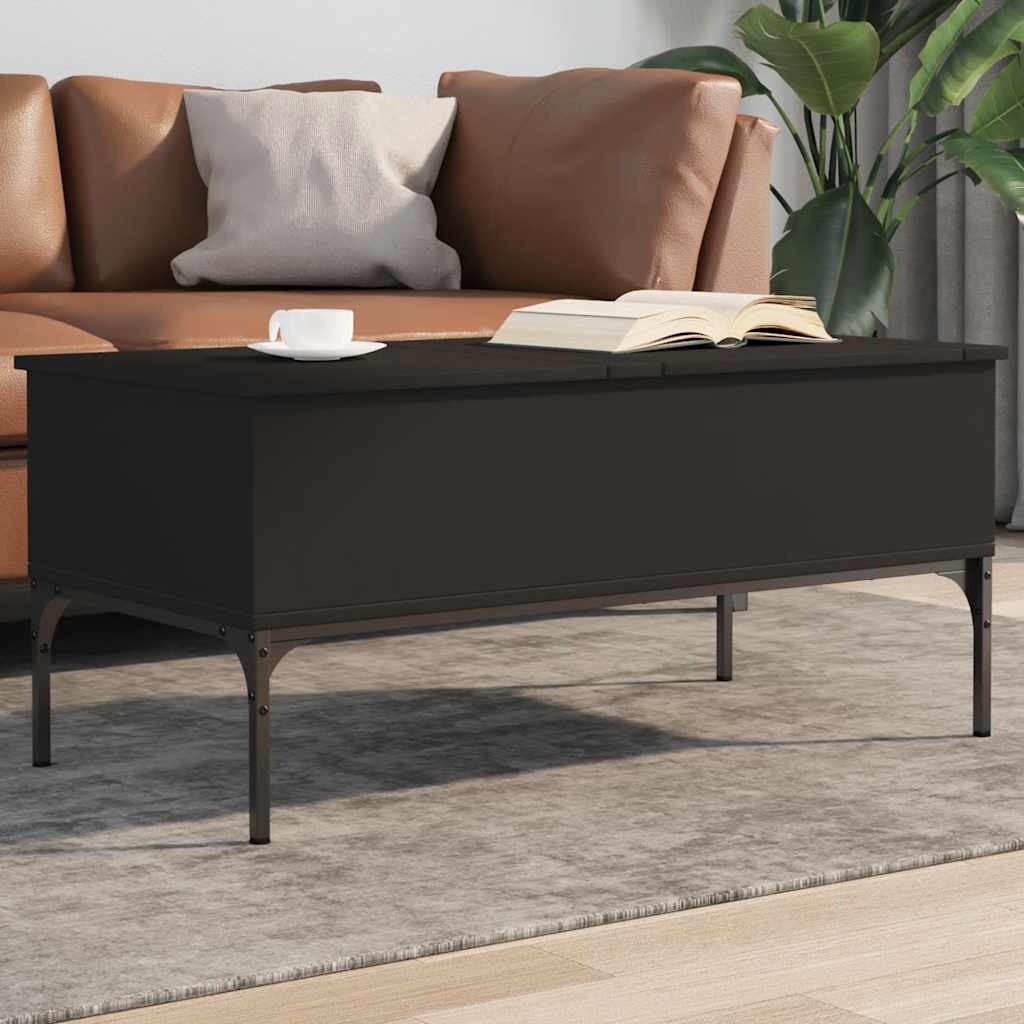 vidaXL Stolik kawowy, czarny 100x50x45 cm