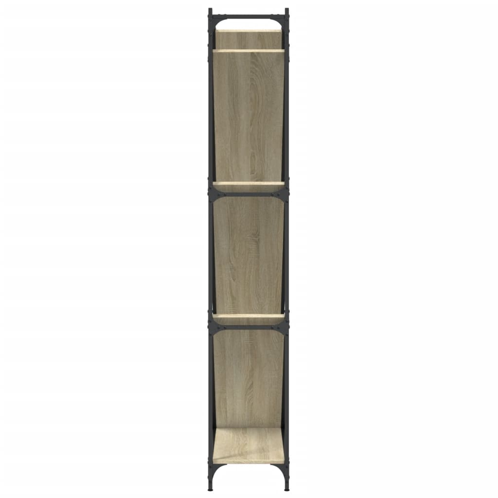 vidaXL Regał, dąb sonoma 79x30x180 cm, materiał drewnopochodny i metal