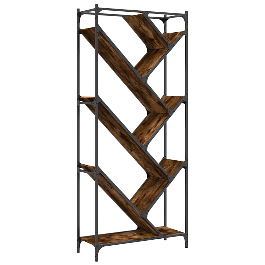 vidaXL Regał, przydymiony dąb, 79x30x180 cm, materiał drewnopochodny