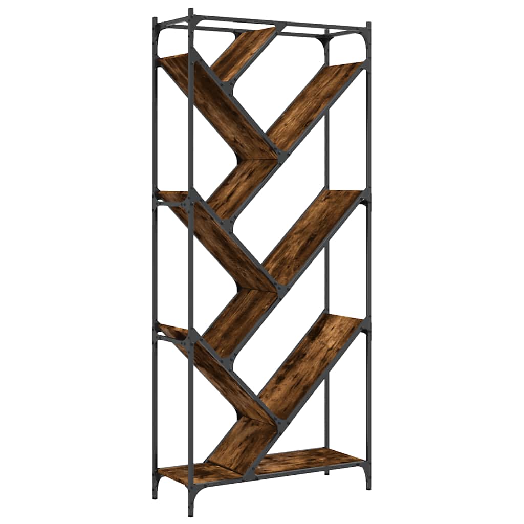 vidaXL Regał, przydymiony dąb, 79x30x180 cm, materiał drewnopochodny