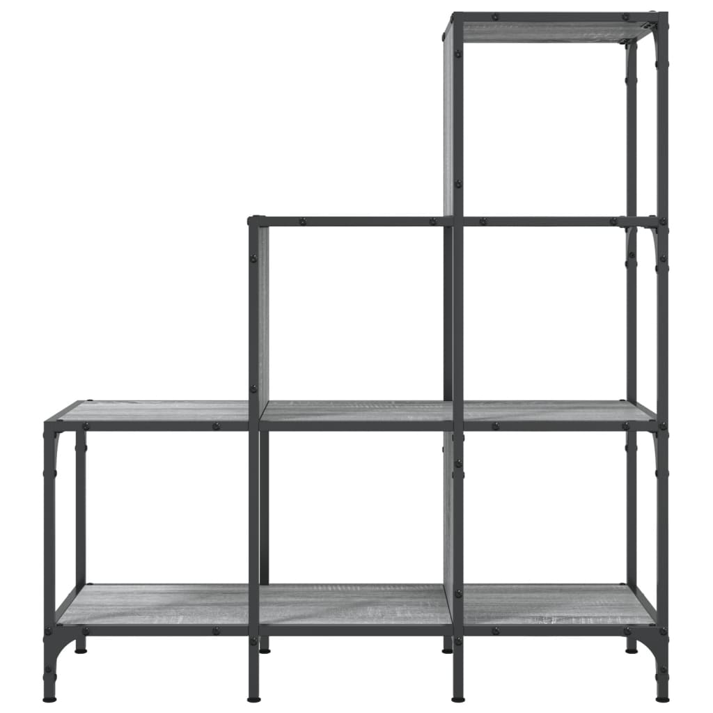 vidaXL Regał, szary dąb sonoma, 92x30x102 cm, materiał drewnopochodny