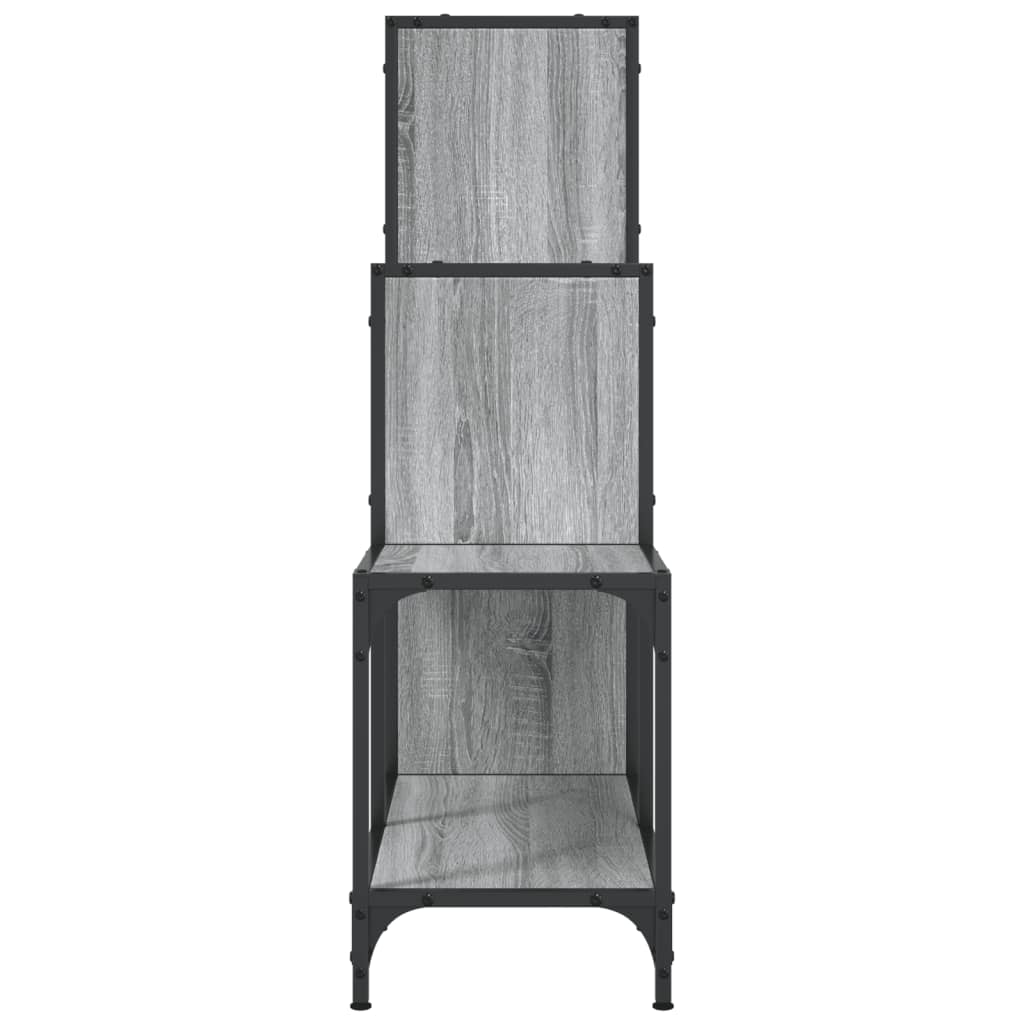 vidaXL Regał, szary dąb sonoma, 92x30x102 cm, materiał drewnopochodny