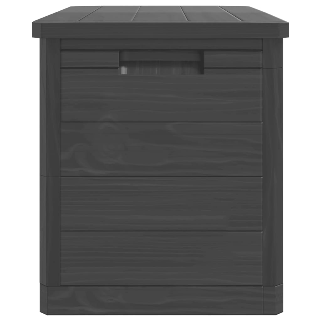 vidaXL Ogrodowa skrzynia na poduszki, antracytowa, 77,5x44,5x53 cm, PP