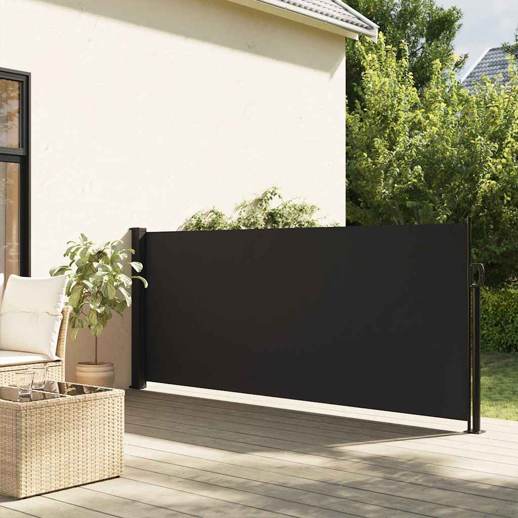 vidaXL Zwijana markiza boczna, czarna, 100x300 cm