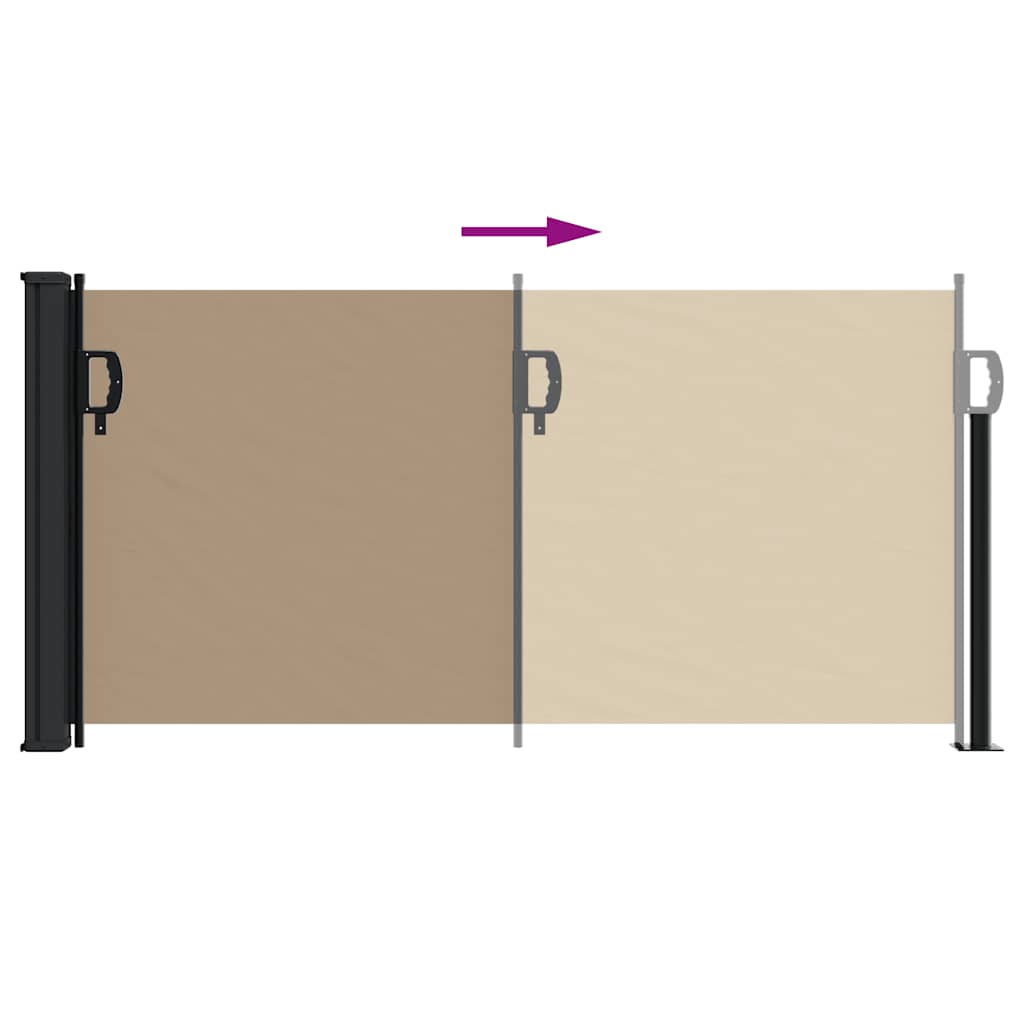 vidaXL Zwijana markiza boczna, taupe, 100x300 cm