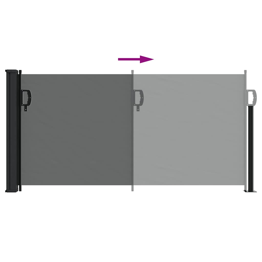 vidaXL Markiza boczna rozkładana antracytowa 100x300 cm