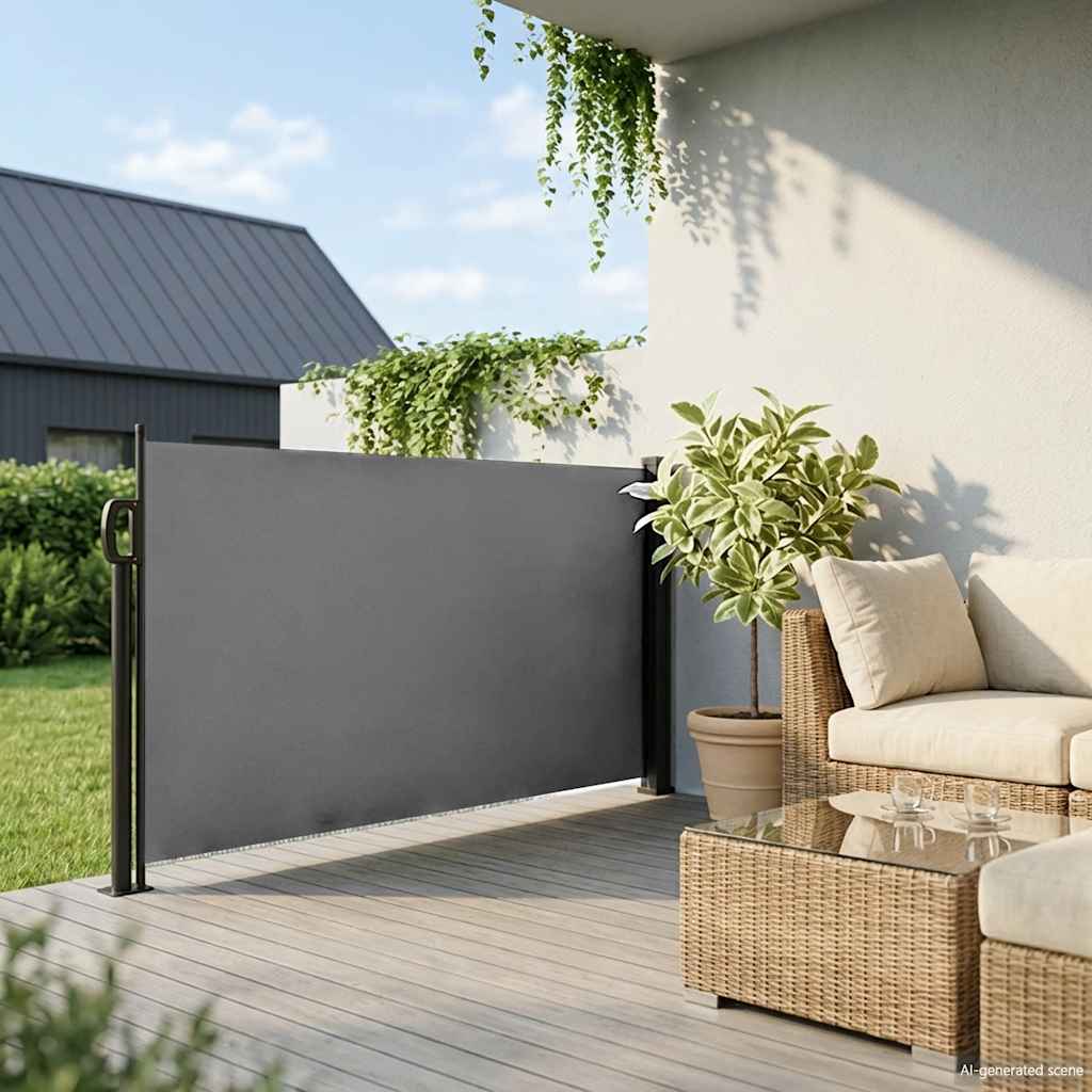 vidaXL Markiza boczna rozkładana antracytowa 117x300 cm
