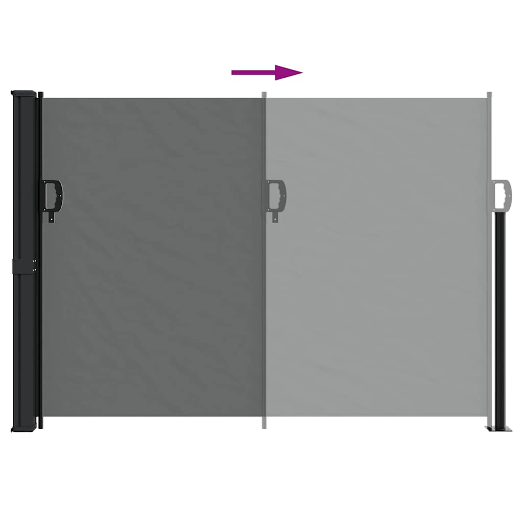 vidaXL Markiza boczna rozkładana antracytowa 140x300 cm