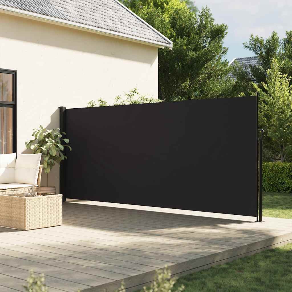 vidaXL Zwijana markiza boczna, czarna, 160x300 cm