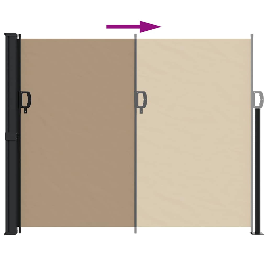 vidaXL Zwijana markiza boczna, taupe, 160x300 cm