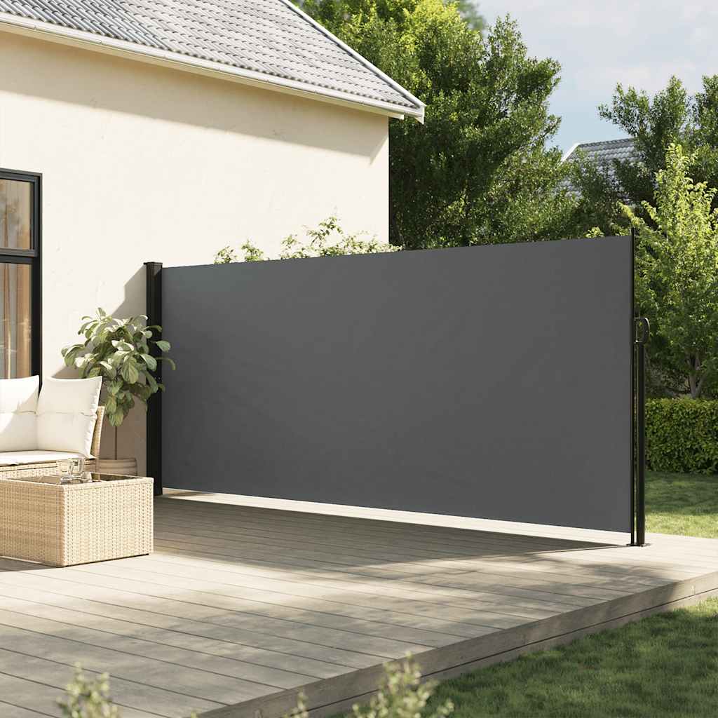 vidaXL Markiza boczna rozkładana antracytowa 160x300 cm