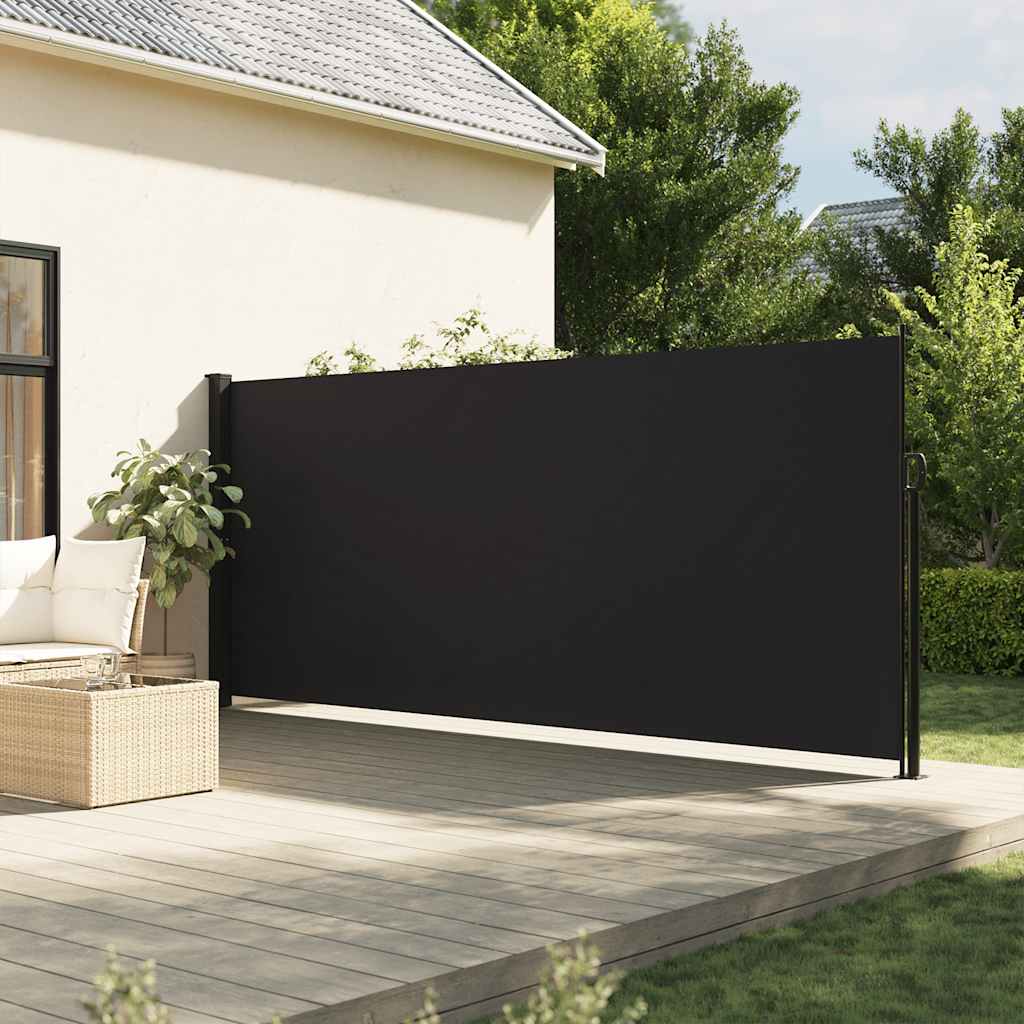 vidaXL Zwijana markiza boczna, czarna, 180x300 cm