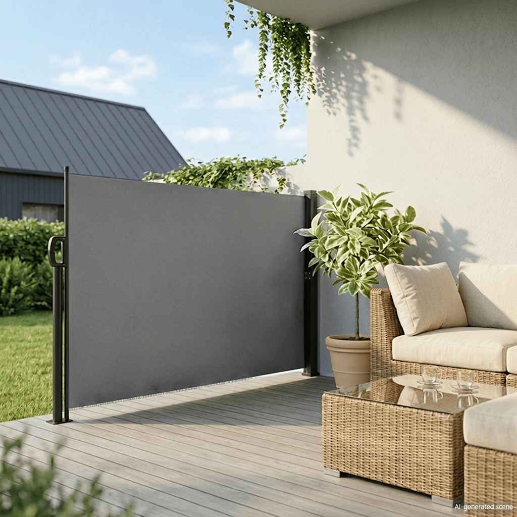 vidaXL Markiza boczna rozkładana antracytowa 180x300 cm
