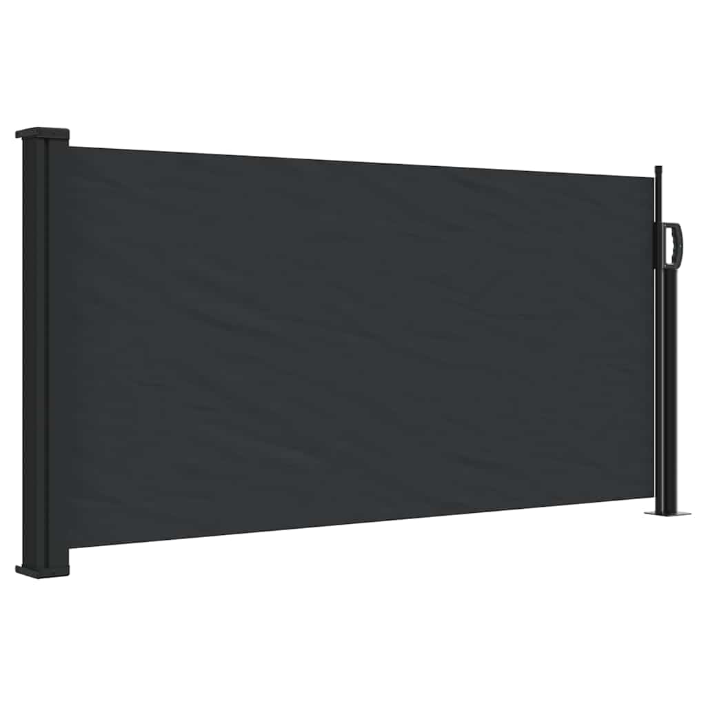 vidaXL Zwijana markiza boczna, czarna, 100x500 cm