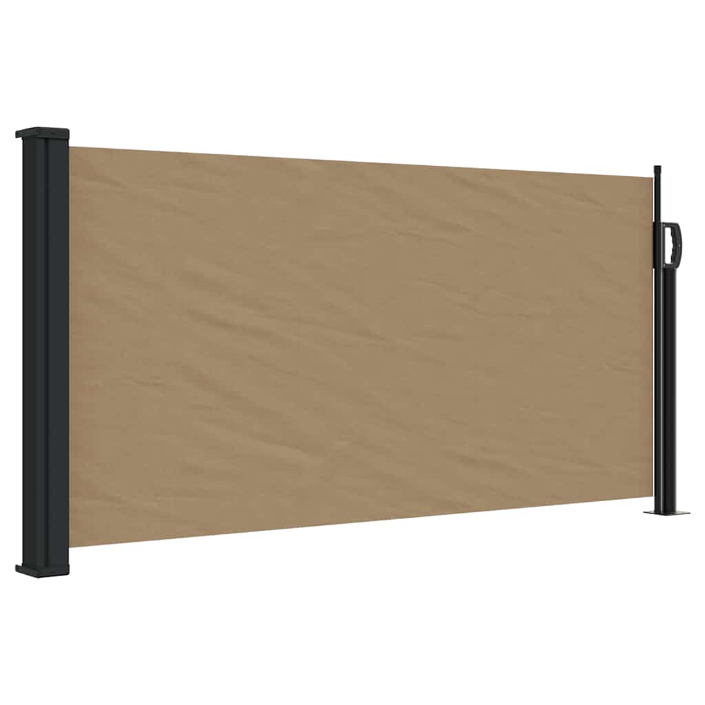 vidaXL Zwijana markiza boczna, taupe, 100x500 cm