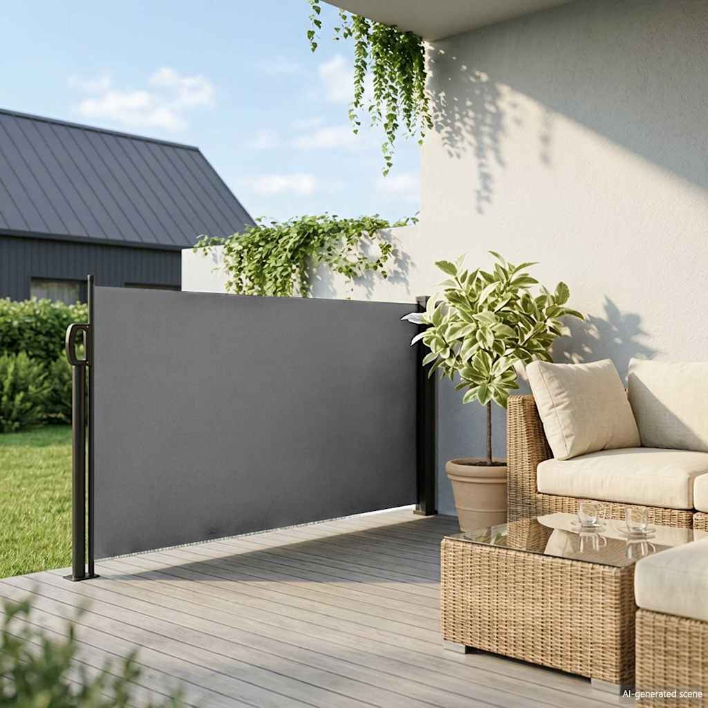 vidaXL Markiza boczna rozkładana antracytowa 100x500 cm
