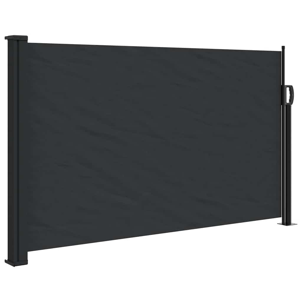 vidaXL Zwijana markiza boczna, czarna, 120x500 cm