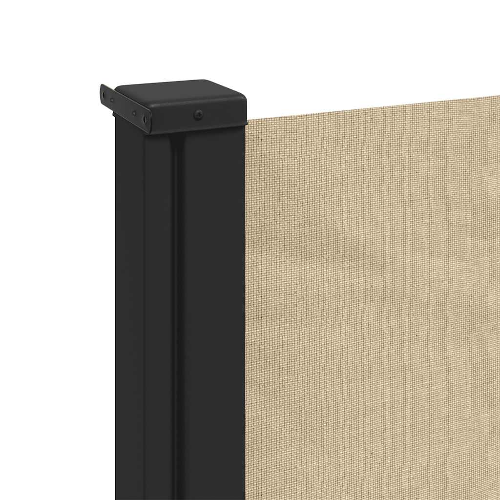 vidaXL Zwijana markiza boczna, beżowa, 120x500 cm