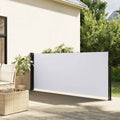 vidaXL Zwijana markiza boczna, biała, 120x500 cm