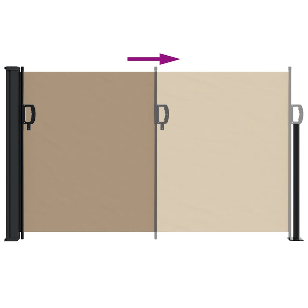 vidaXL Zwijana markiza boczna, taupe, 120x500 cm