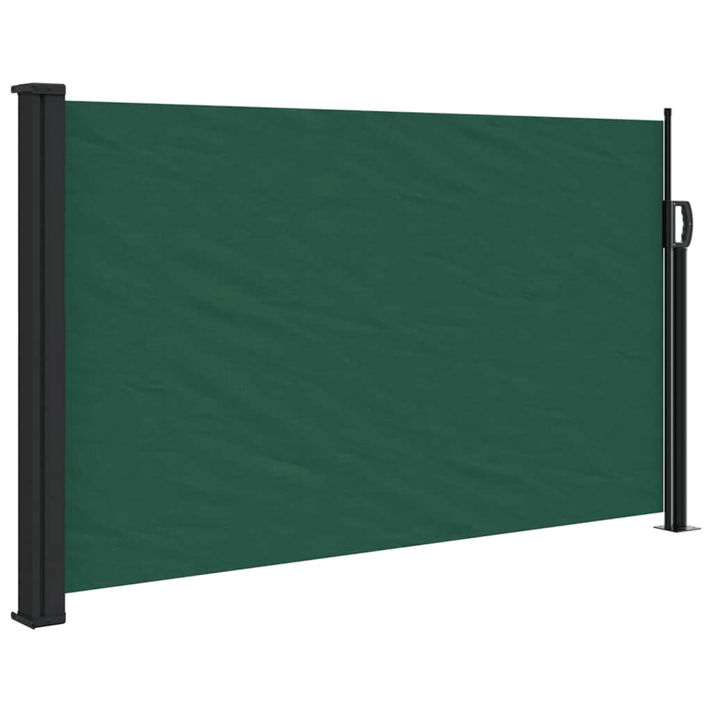 vidaXL Zwijana markiza boczna, ciemnozielona, 120x500 cm