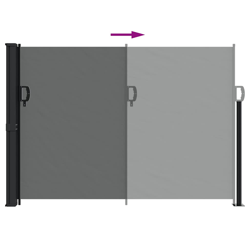 vidaXL Markiza boczna rozkładana antracytowa 140x500 cm