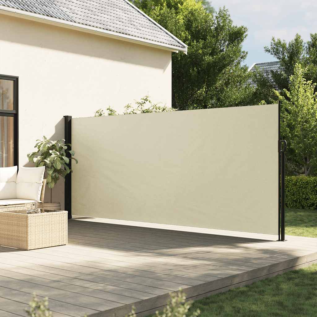 vidaXL Zwijana markiza boczna, kremowa, 160 x 500 cm