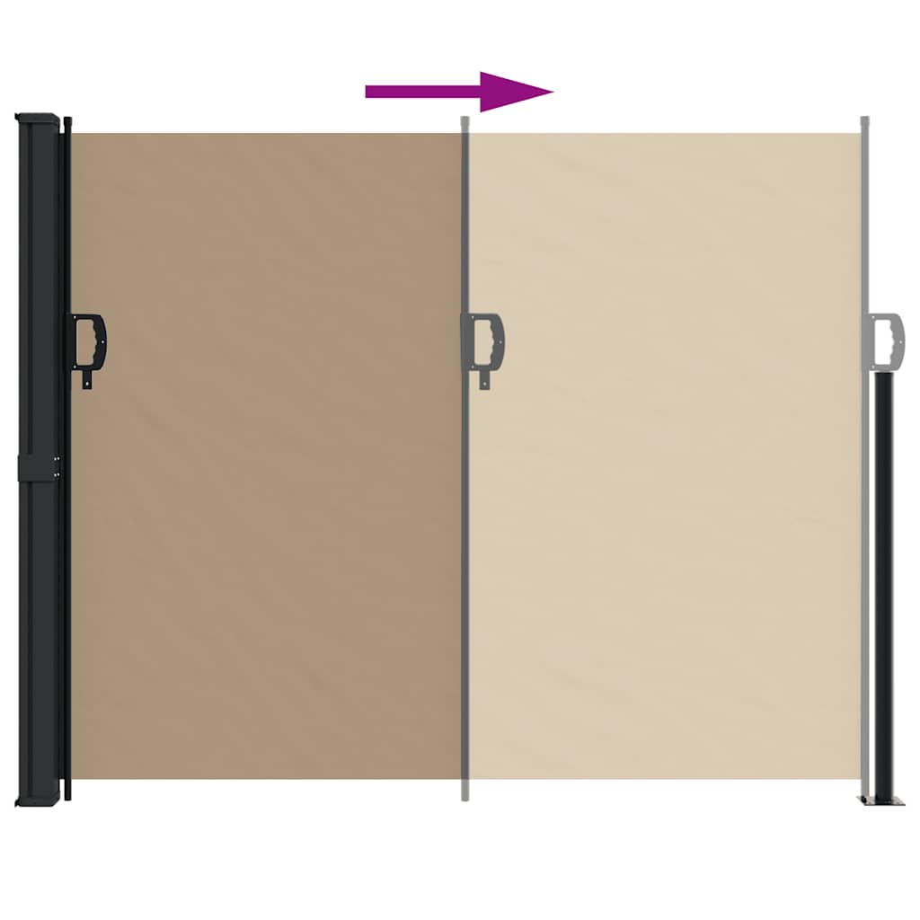 vidaXL Zwijana markiza boczna, taupe, 160x500 cm