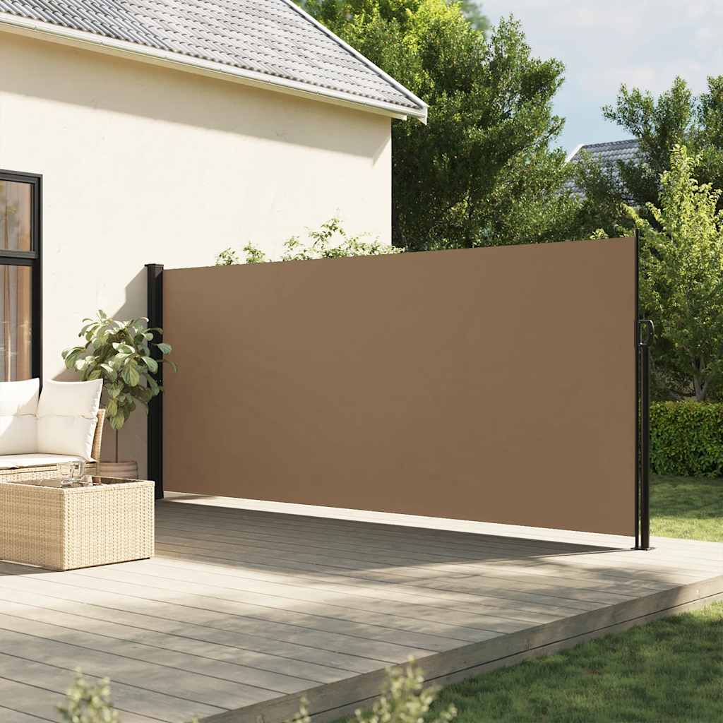 vidaXL Zwijana markiza boczna, taupe, 180x500 cm