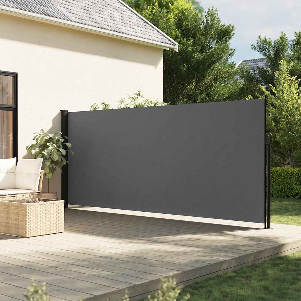vidaXL Zwijana markiza boczna, antracytowa, 180x500 cm