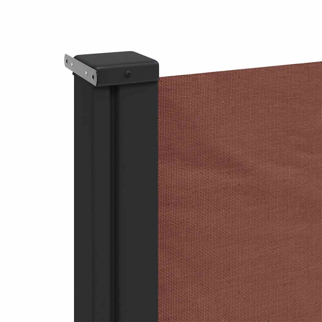 vidaXL Zwijana markiza boczna, brązowa, 200x500 cm