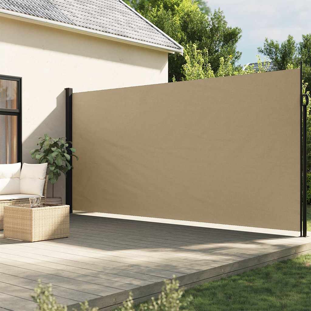 vidaXL Zwijana markiza boczna, beżowa, 200x500 cm