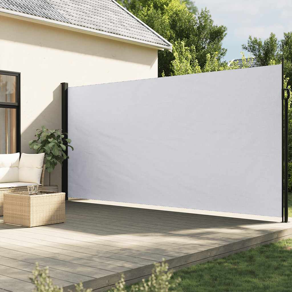 vidaXL Zwijana markiza boczna, biała, 200x500 cm