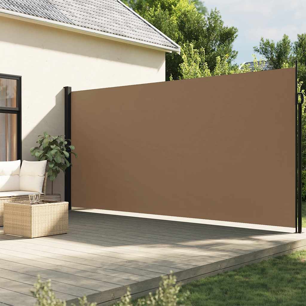 vidaXL Zwijana markiza boczna, taupe, 200x500 cm
