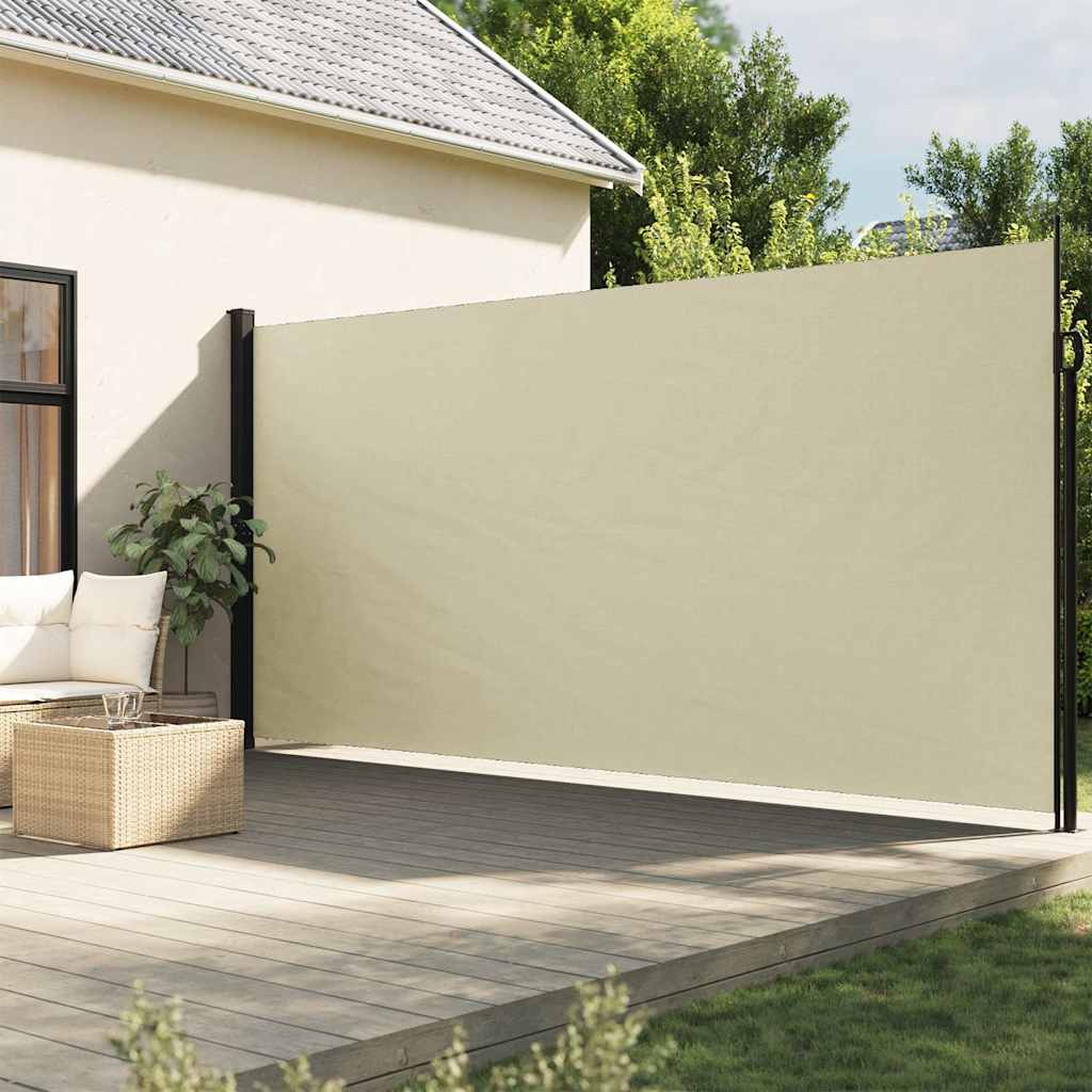 vidaXL Zwijana markiza boczna, kremowa, 220x500 cm