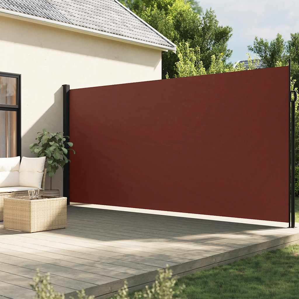 vidaXL Zwijana markiza boczna, brązowa, 220x500 cm
