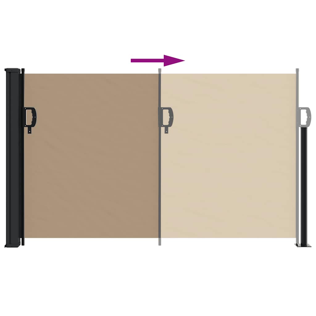 vidaXL Zwijana markiza boczna, taupe, 120x600 cm