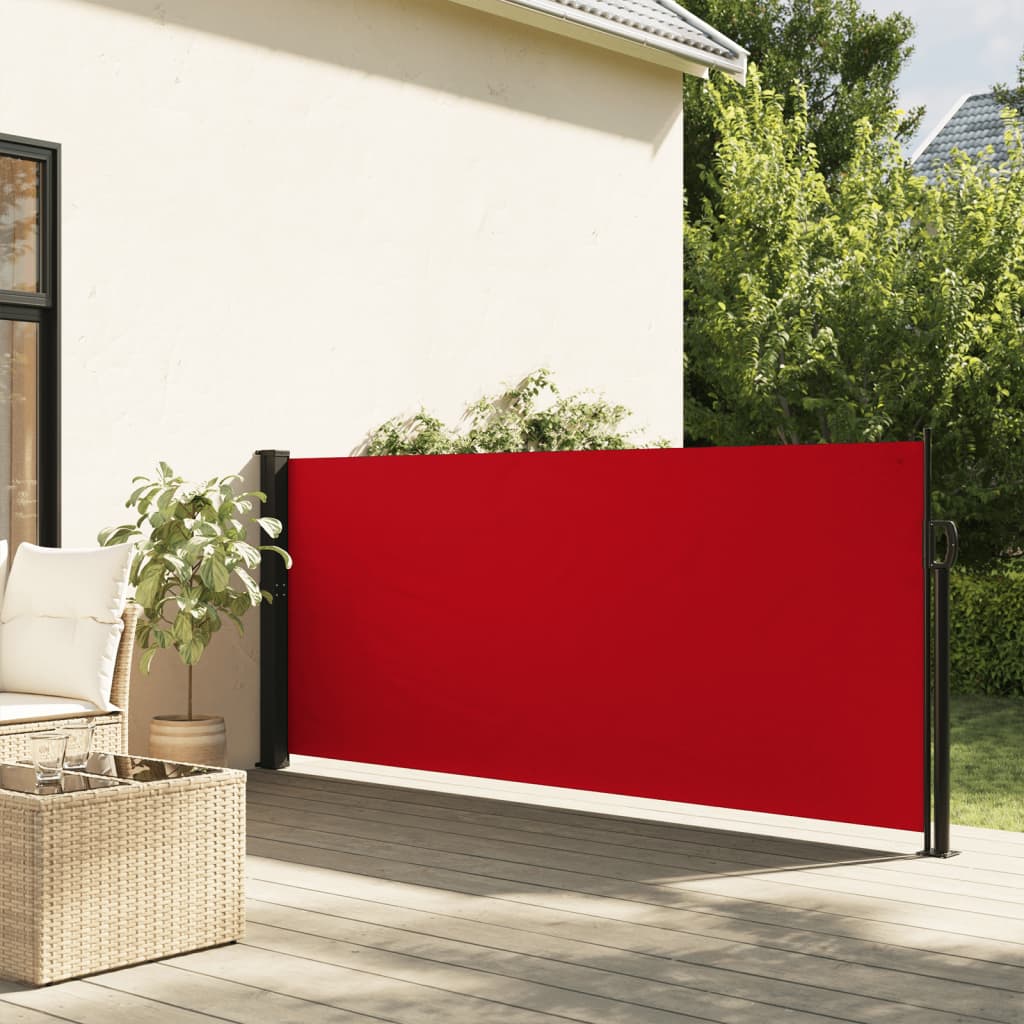 vidaXL Zwijana markiza boczna, czerwona, 140 x 600 cm