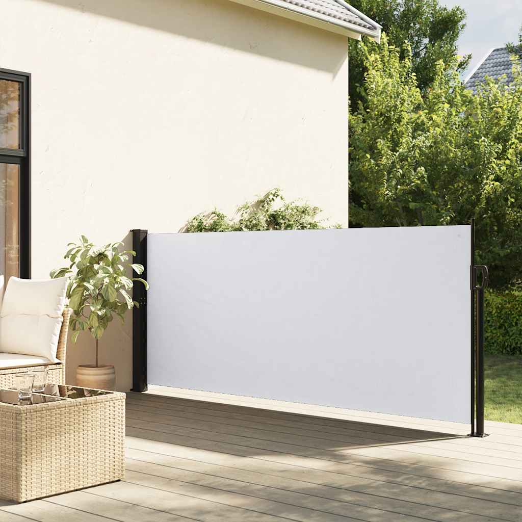 vidaXL Zwijana markiza boczna, biała, 140x600 cm