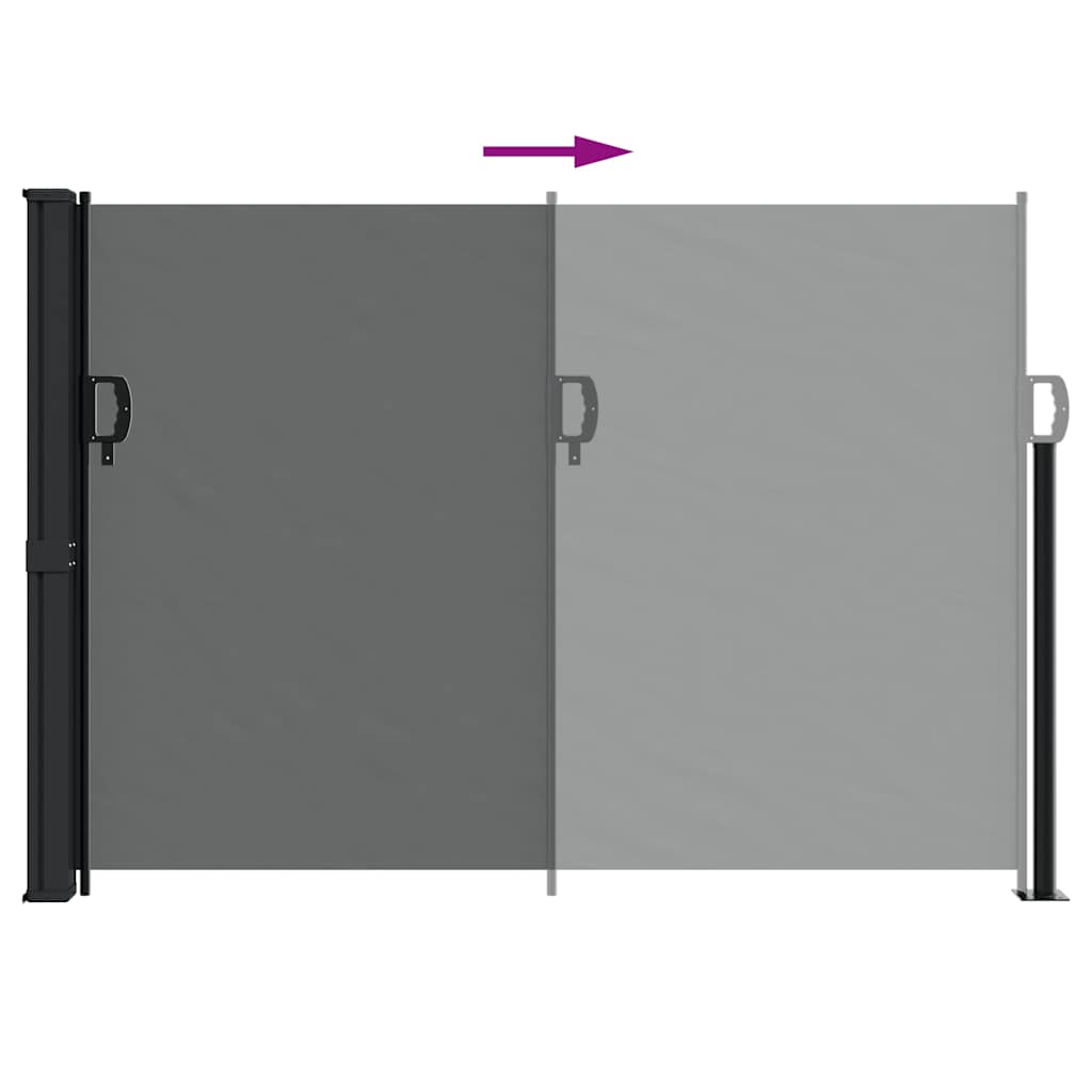 vidaXL Markiza boczna rozkładana antracytowa 140x600 cm