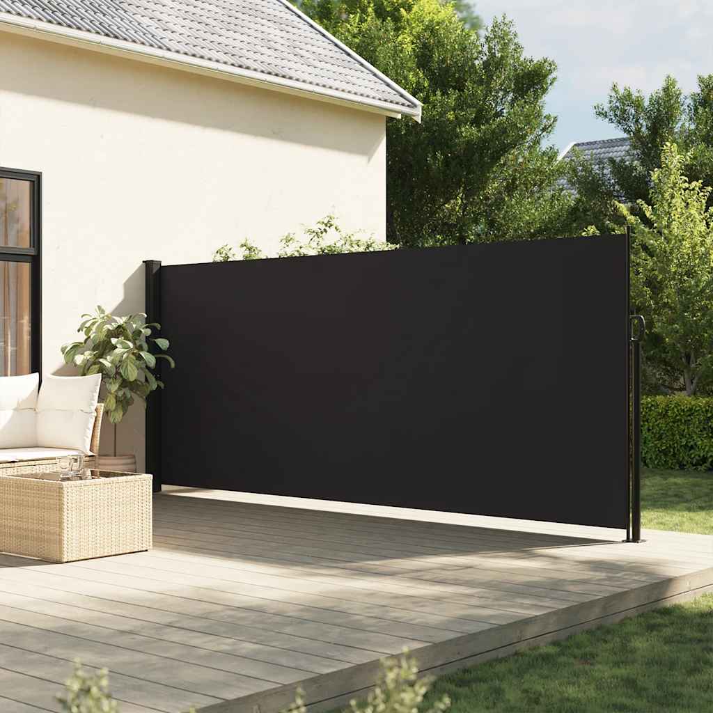 vidaXL Zwijana markiza boczna, czarna, 160 x 600 cm