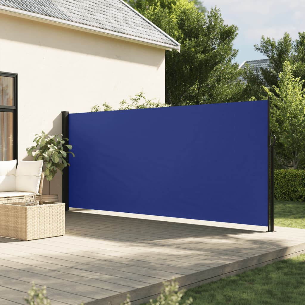 vidaXL Zwijana markiza boczna, niebieska, 160 x 600 cm