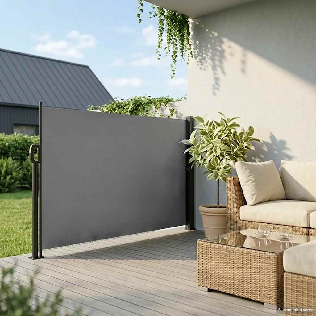 vidaXL Zwijana markiza boczna, antracytowa, 160 x 600 cm