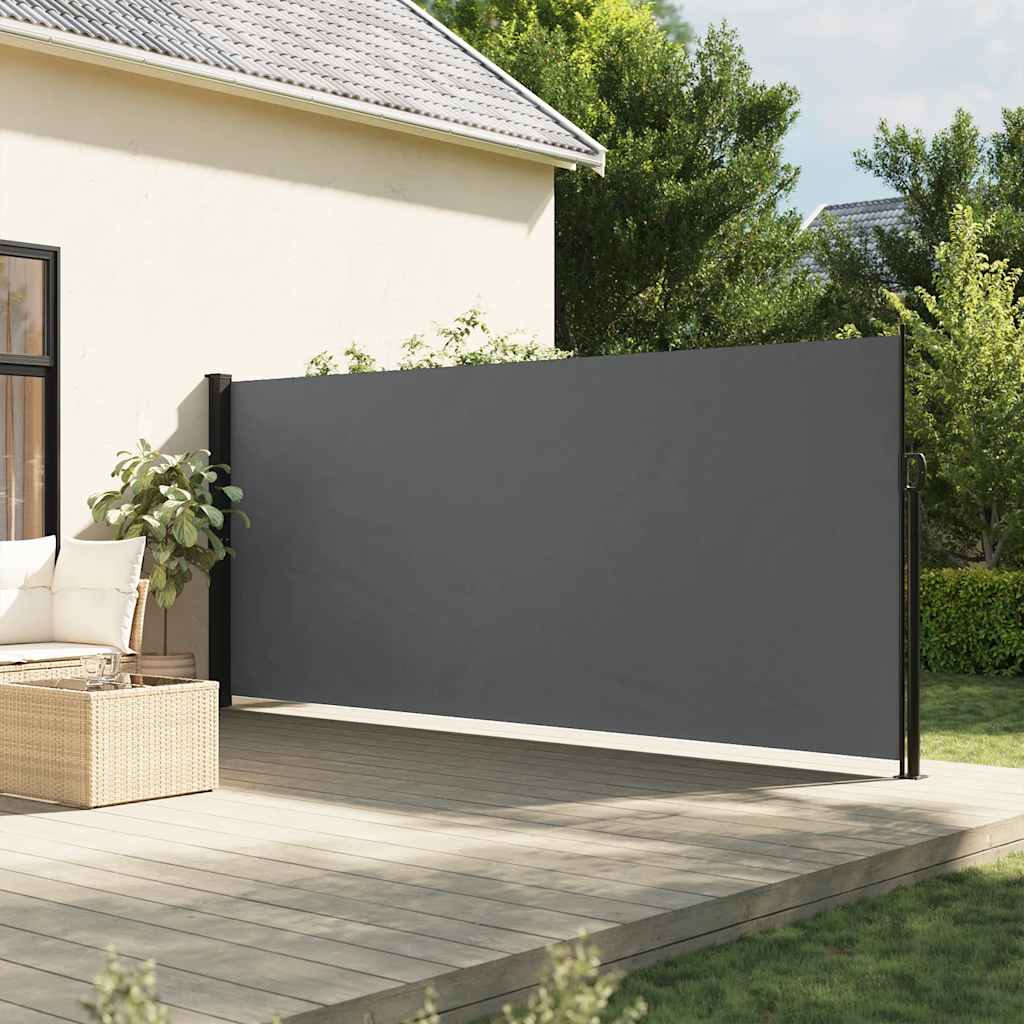 vidaXL Zwijana markiza boczna, antracytowa, 160 x 600 cm