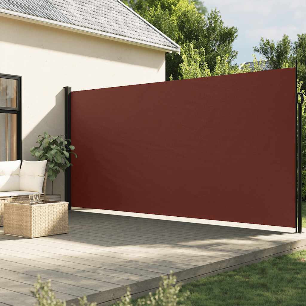 vidaXL Zwijana markiza boczna, brązowa, 200 x 600 cm