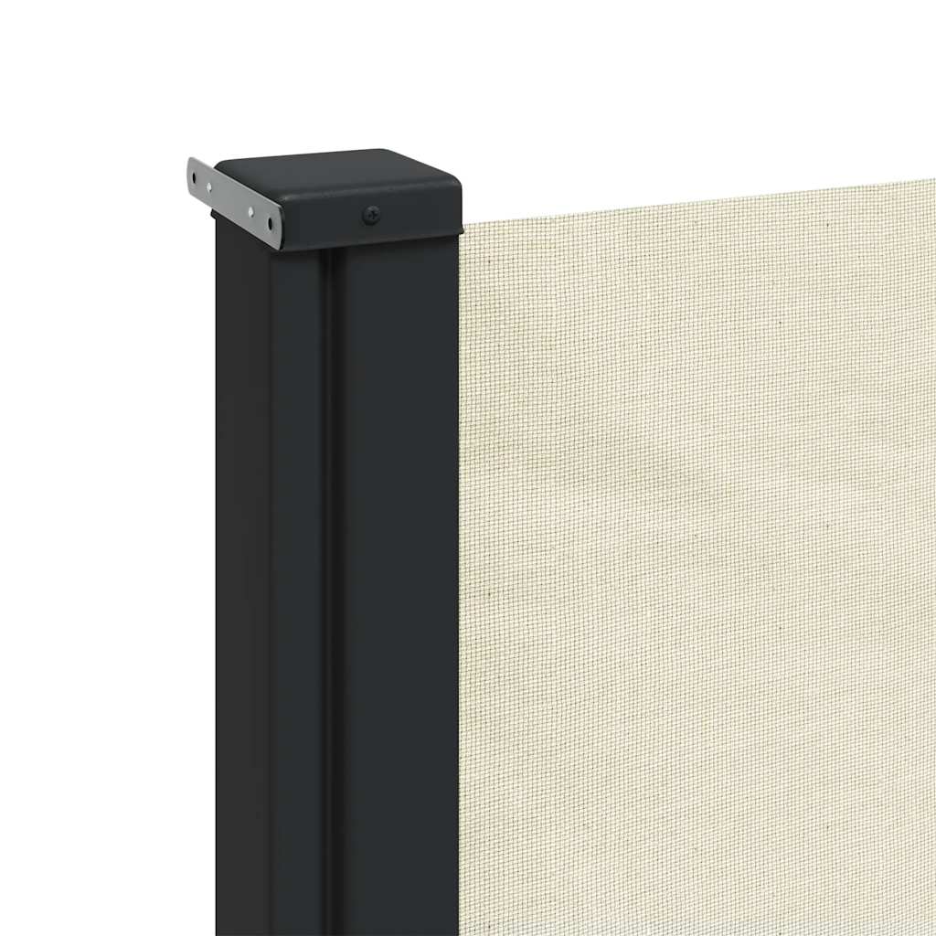 vidaXL Zwijana markiza boczna, kremowa, 220x600 cm