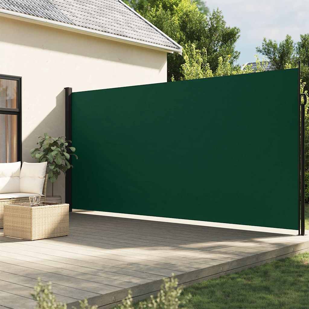vidaXL Zwijana markiza boczna, ciemnozielona, 220x600 cm