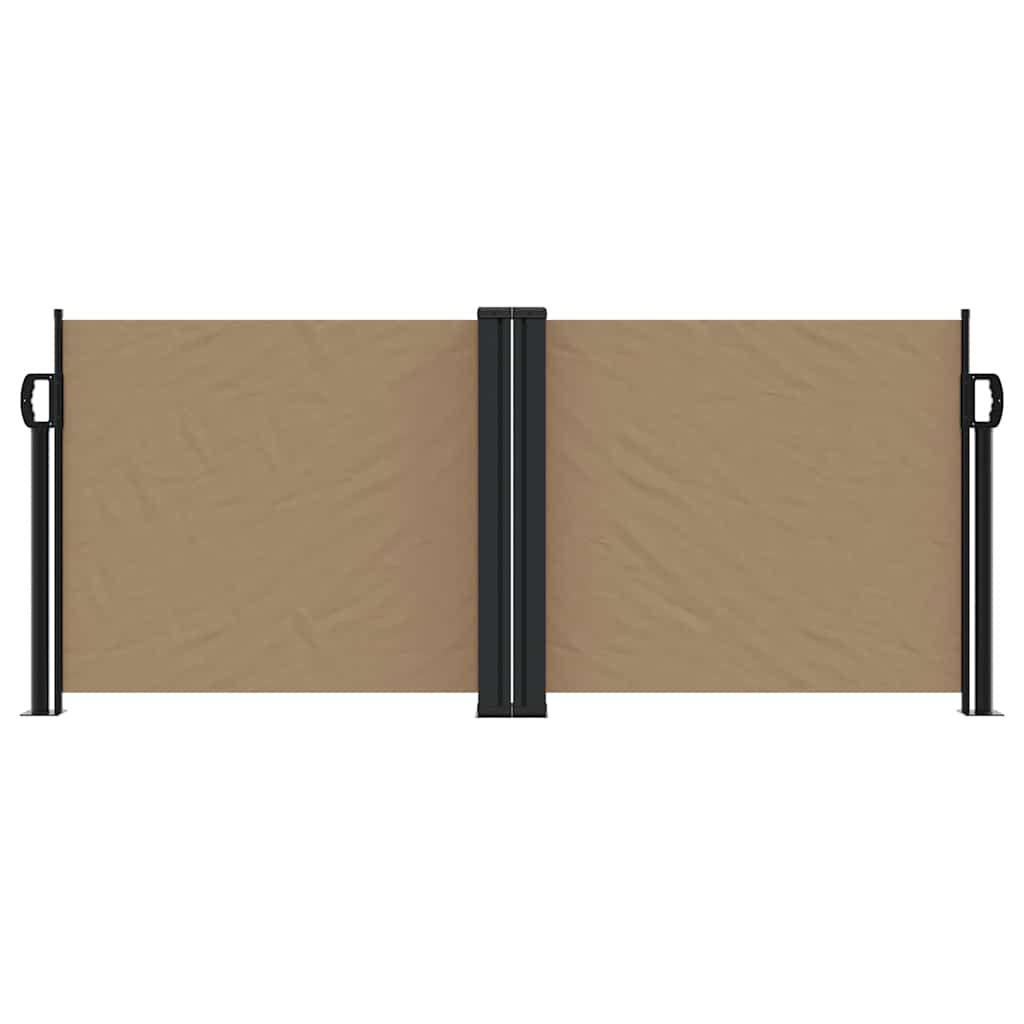 vidaXL Zwijana markiza boczna, taupe, 100x600 cm