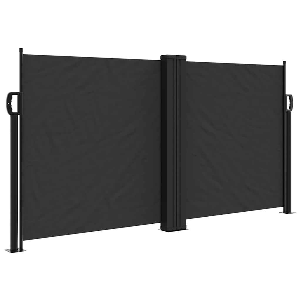 vidaXL Zwijana markiza boczna, czarna, 120 x 600 cm